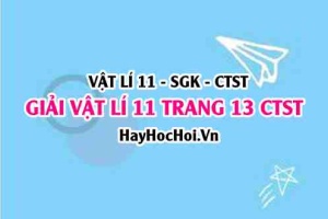 Giải Vật lí 11 trang 13 Chân trời sáng tạo SGK